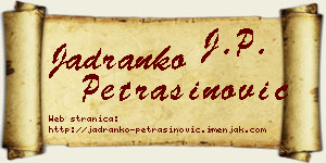 Jadranko Petrašinović vizit kartica
